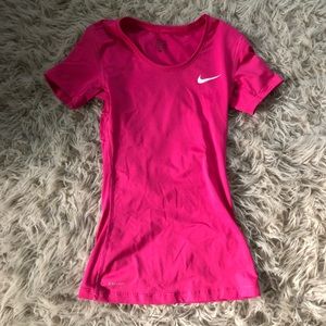 hot pink nike athletic top (spandex material)